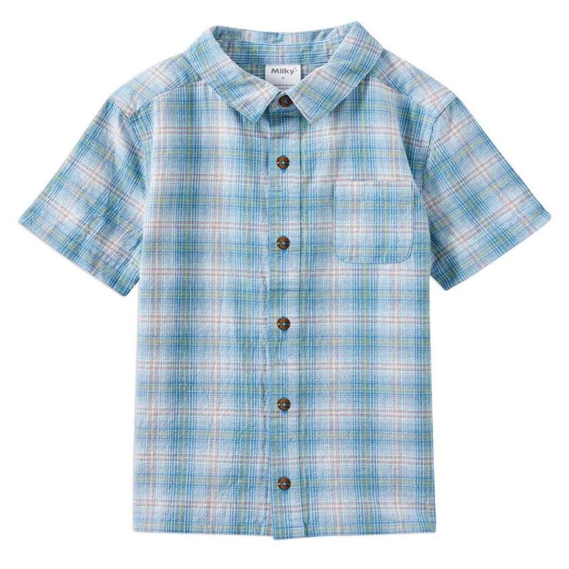 Milky Dusty Check Shirt 2-7Y image number 0